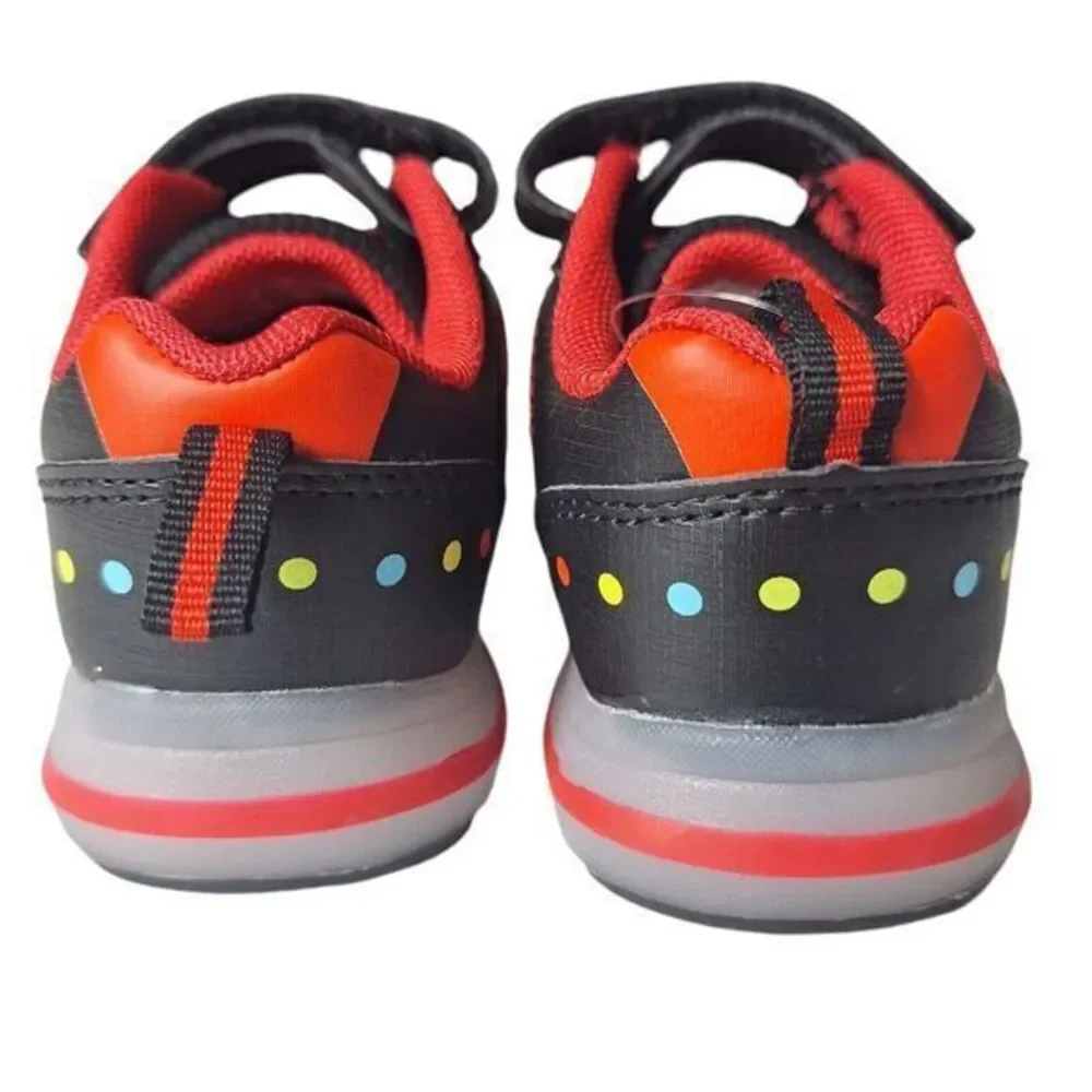 MICKEY Boys Light-Up Shoes Sneakers Toddlers Size 10 (18 Cm) New color Red Black